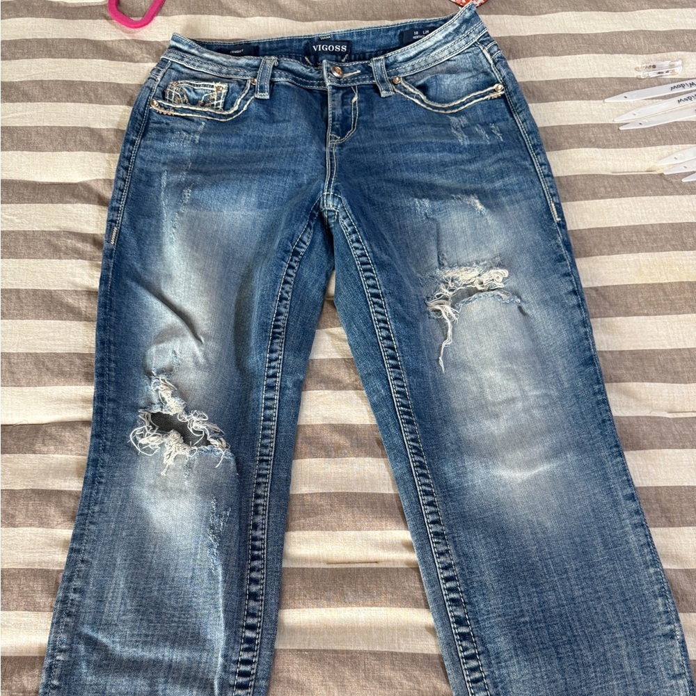 Vigoss Heritage ’91 Distressed Bootcut Jeans | Size 5/6 | Y2K